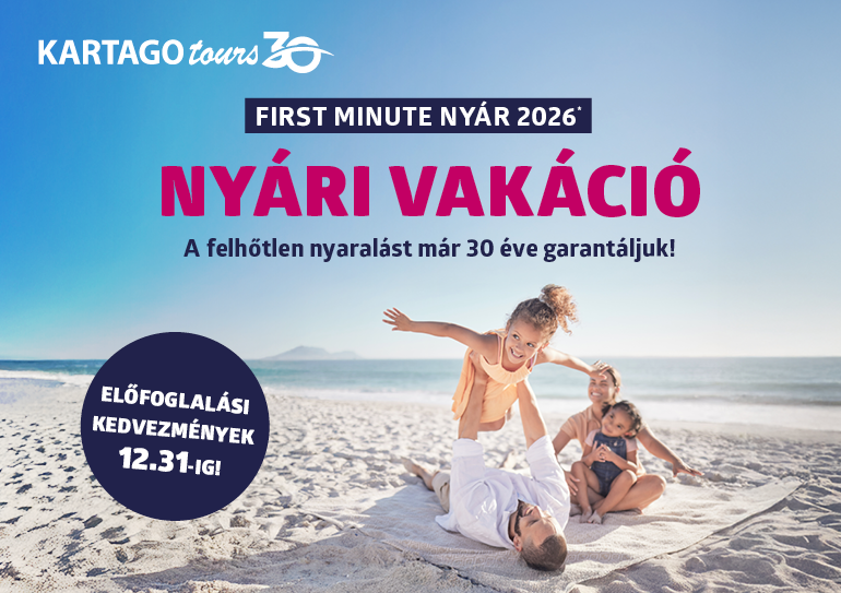 2026 NYÁR: ELŐFOGLALÁSI KEDVEZMÉNYEK