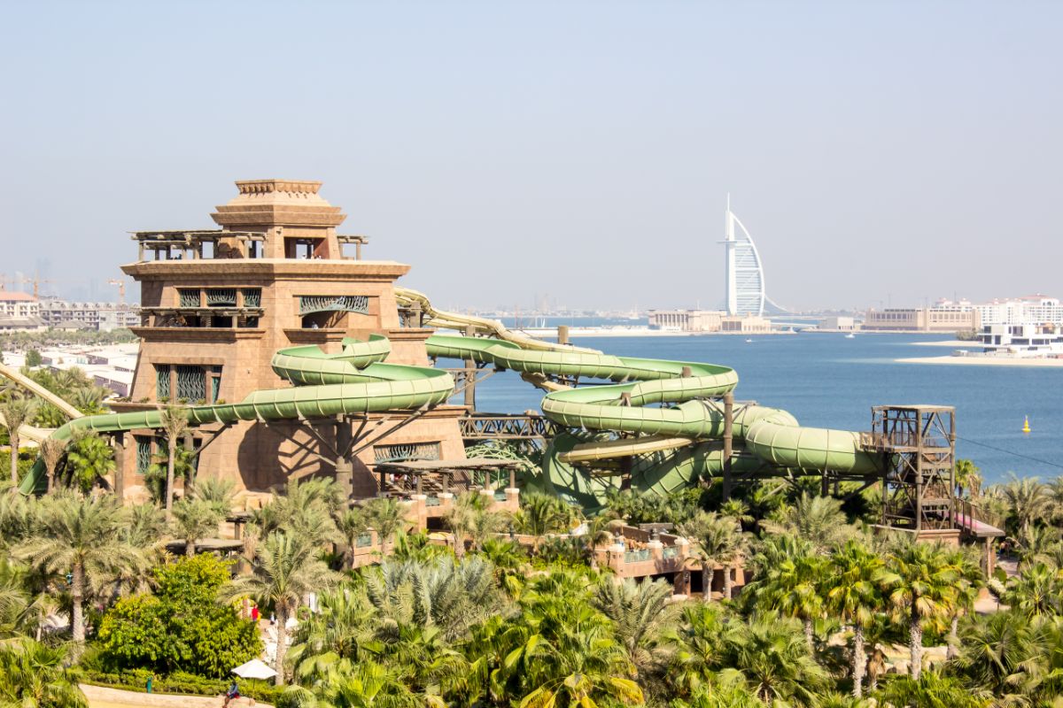 Aquaventure vízi park Dubaiban