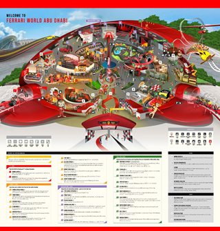 Plannek Ferrari World, forrás: Ferrariworldabudhabi.com